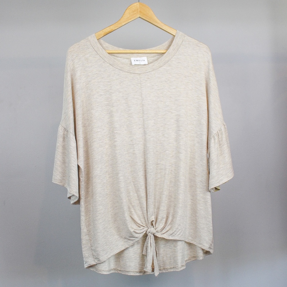 Large Emelia Tie Front Blouse